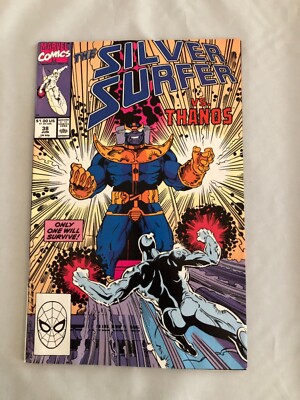  1990 The Silver Surfer #38 VS Thanos  