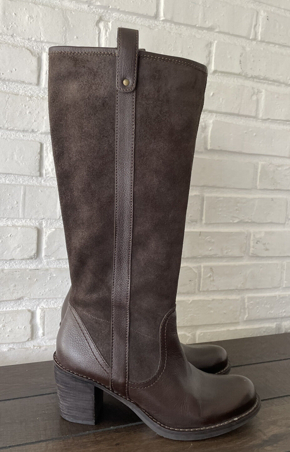 Naturalizer Riding Brown Suede Leather Knee High … - image 2