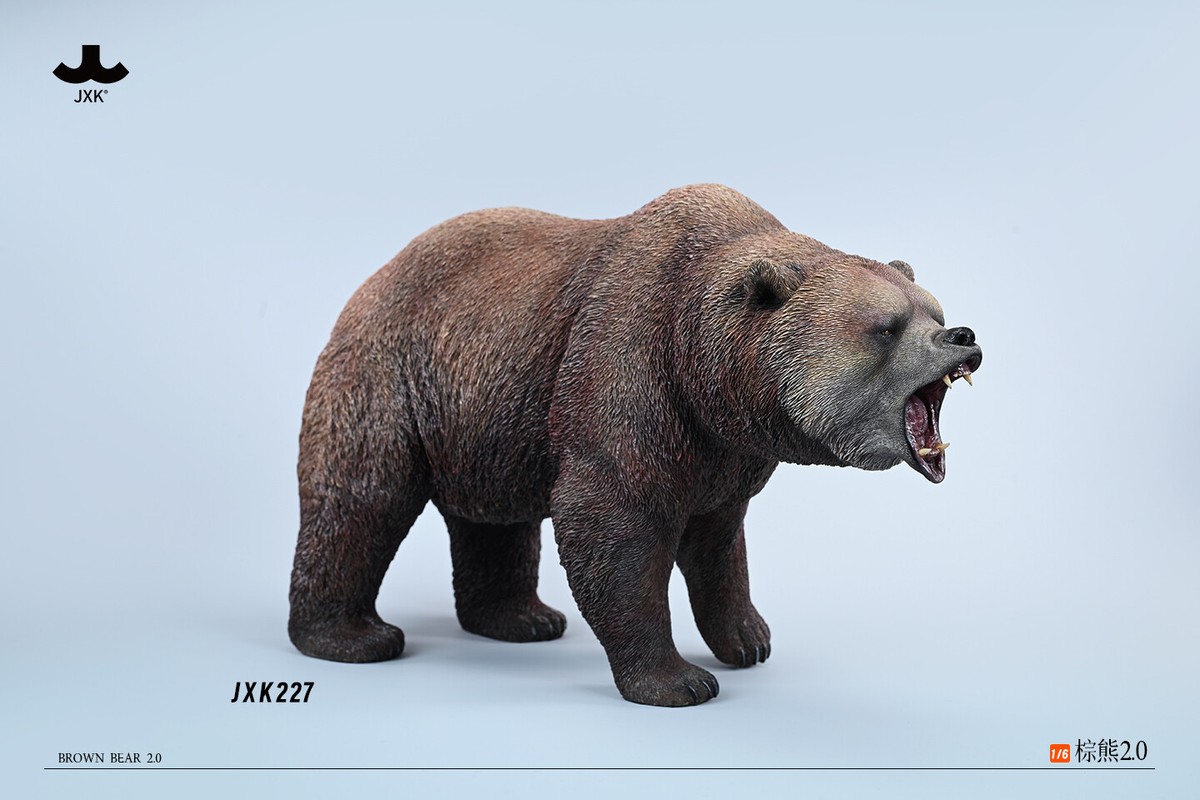 JXK 1/6 Brown Bear 2.0 Realistic Fierce Animal Soldier Scene