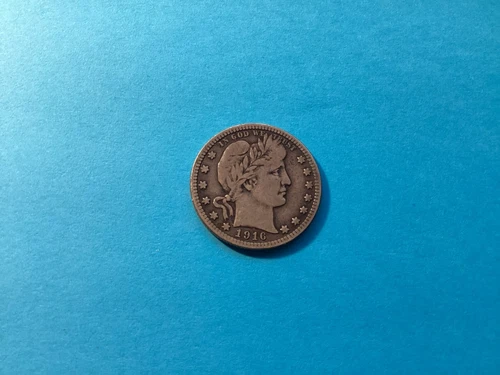 1916-D Barber Quarter 25 Cent " Nice Coin " Detail