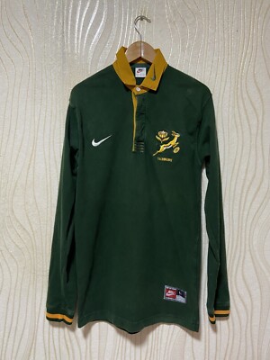 1997 1998 SOUTH AFRICA RUGBY SHIRT JERSEY LONG SLEEVE NIKE sz M