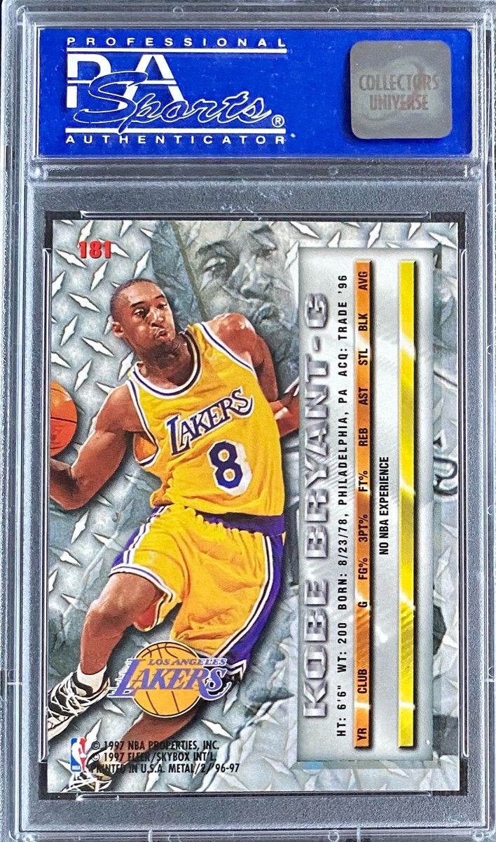 KOBE BRYANT 1996-97 EX RC PSA 8 コービー高騰中！ 1996 Fleer Metal Kobe Bryant Rookie PSA 8 NM Lakers HOF #181 | eBay