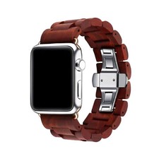 Wooden Apple Watch Band Red Sandalwood--42/44/45mm for Series 7,6,5,4,3,2,1