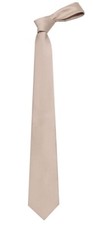 Men's Tan Solid Satin Plain Classic Necktie Tie Wedding Formals - NWT