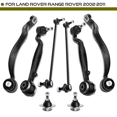 8Pcs Control Arm Ball Joint Sway Bar Link Kit  Front Upper Lower for Land Rover