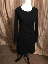 Ann Taylor Black Wool Jersey Dress Size XS