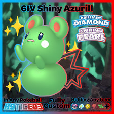 ✨ Shiny AZURILL 6IV ✨ Pokemon Brilliant DIAMOND and Shining PEARL lv1+MasterBall