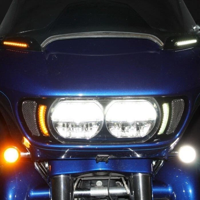 Custom Dynamics Black Vent Insert w/AW LED Lights Harley Road Glide FLTR 15-23 - Image 3 of 3