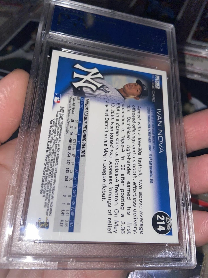 2010 Topps Chrome #214 Ivan Nova Psa 9 Rookie pop 12 w 3 higher! - Image 2 of 2
