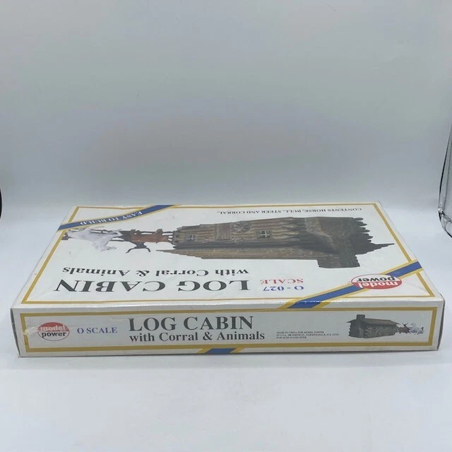 Model Power 6100 O Scale Log Cabin Kit w/ Corral & Animals Building Kit - Image 4 of 4