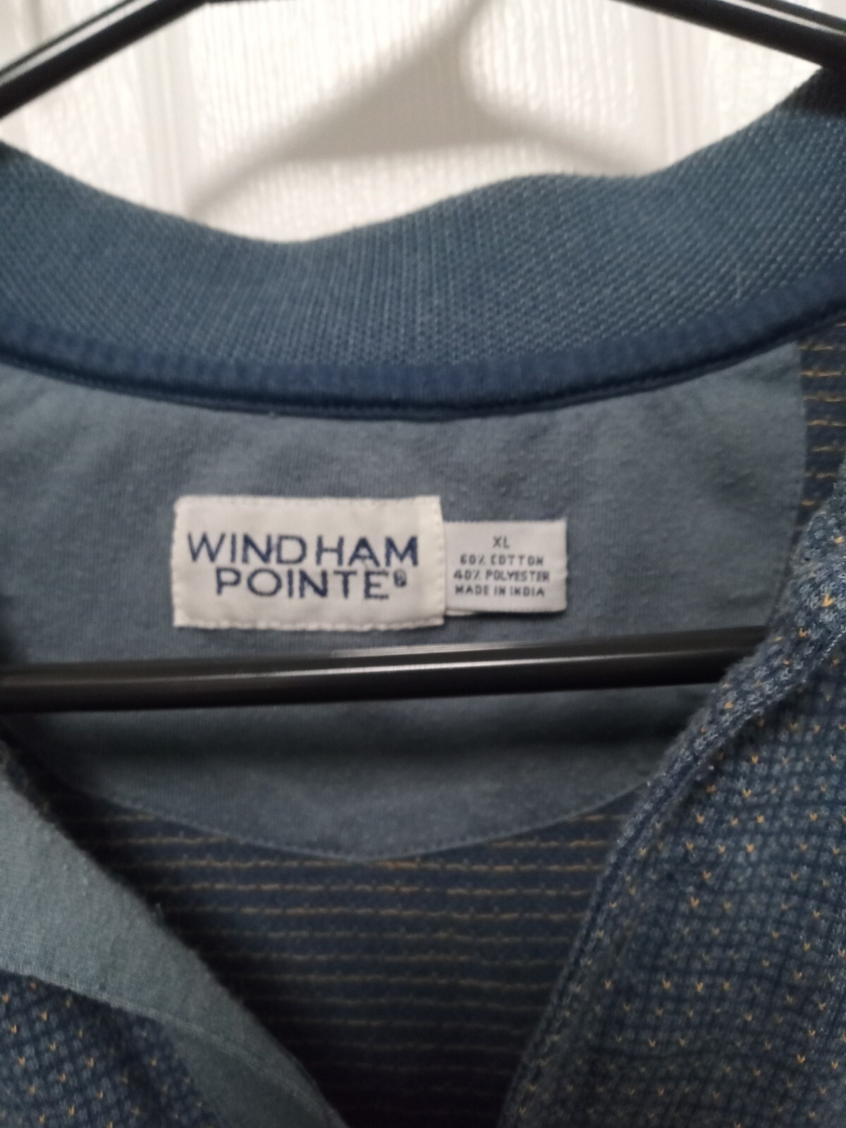 Windham Pointe Pocket Polo Tiny Checkered Blue XL - image 4