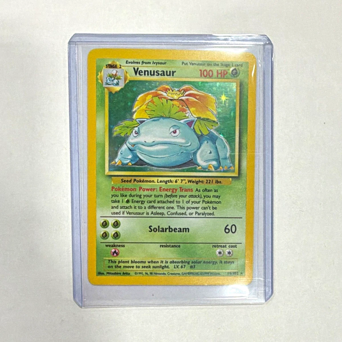 Venusaur Pokémon TCG Holo Rare Base Set 2 Individual Collectible