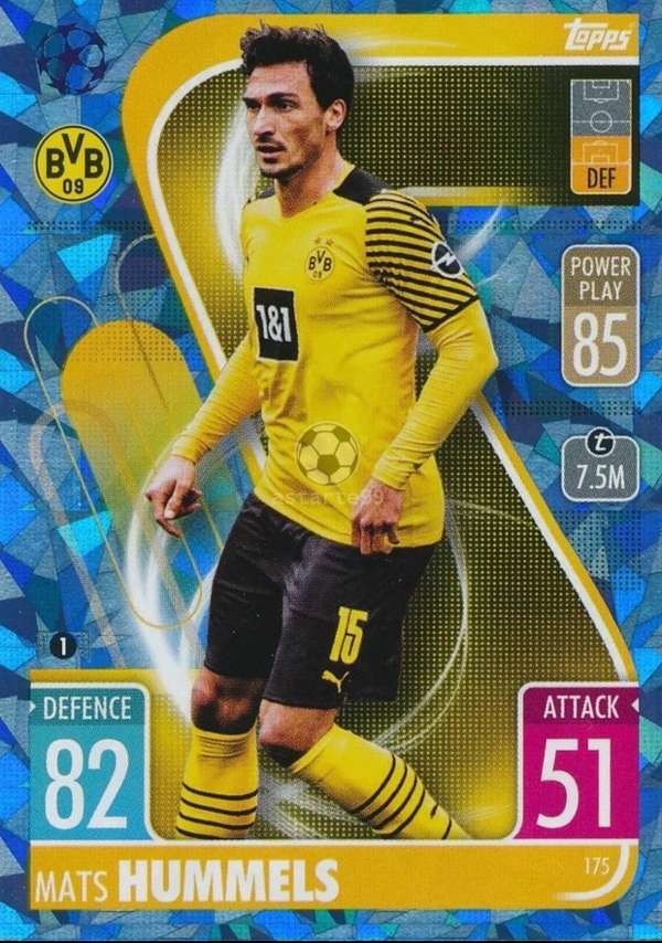 2021-22 Topps Match Attax Champions & Europa League - Crystal #175 Mats Hummels