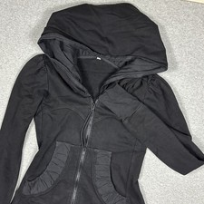 Prairie Underground Hoodie Extra Small Long Cloak Full Zip Black Goth USA Made