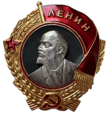 Russia Soviet Union Order of Lenin Medal USSR CCCP Pure Silver Portrait Replica