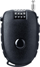 Motorcycle Helmet Lock, 4 Digit Combination 27.5 Inch Retractable Cable Lock for