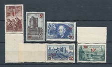 FRANCE - 1941 YT 489 à 493 - SURCHARGE - TIMBRES NEUFS** MNH