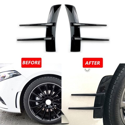 Front Bumper Side Air Vent Trim Cover For Benz A-Class W177 A35 19-21 Glossy BLK