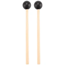 2Pcs Soft Rubber Head Sticks Wood Handle Bell Mallets for Glockenspiel8000
