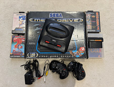 SEGA Mega Drive II Black 16-Bit Home Console Bundle, Box Manual, Controllers