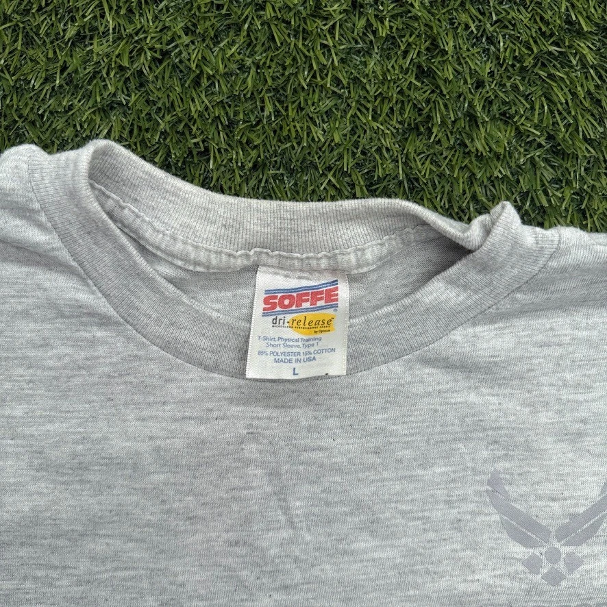 Camisa De Colección Años 90 Fuerza Aérea de los Estados Unidos Para Hombre Grande L Gris Manga Corta Foto 2 de 4