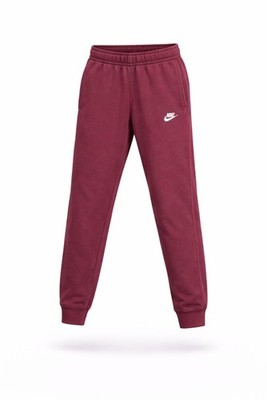 Nike Men s Club Fleece Joggers Sweatpants Burgundy Swoosh Embroidery Sz S