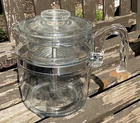 Vintage Pyrex 9 Cup Glass Percolator/Stovetop Coffee Pot USA 7759 Flameware MCM