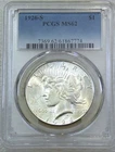 1926-S Peace Silver Dollar PCGS MS62 Frosty PQ Just Graded New Holder #C339