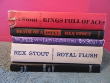 lot 5 Rex Stout Nero Wolfe hardcover mystery book royal kings full death doxy