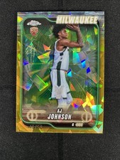 2024-25 Topps Chrome Sapphire Edition Gold 43/50 AJ Johnson #145 Milwaukee Bucks