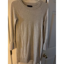 Banana Republic L/S Grey Sweater Dress w/Flared Sleeves & Crew Neck Size XS