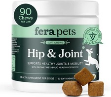 Hip  Joint Supplement for Dogs   90 Soft Chews, Glucosamine  MSM