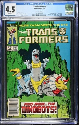 Transformers #8 Comic Book The Dinobots CGC Graded 1st Print Key Issue UK