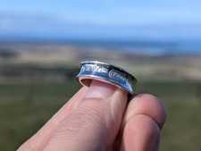 Original Tiffany & Co 1837 Concave Band Ring 925 Sterling Silber UK R | EU 59