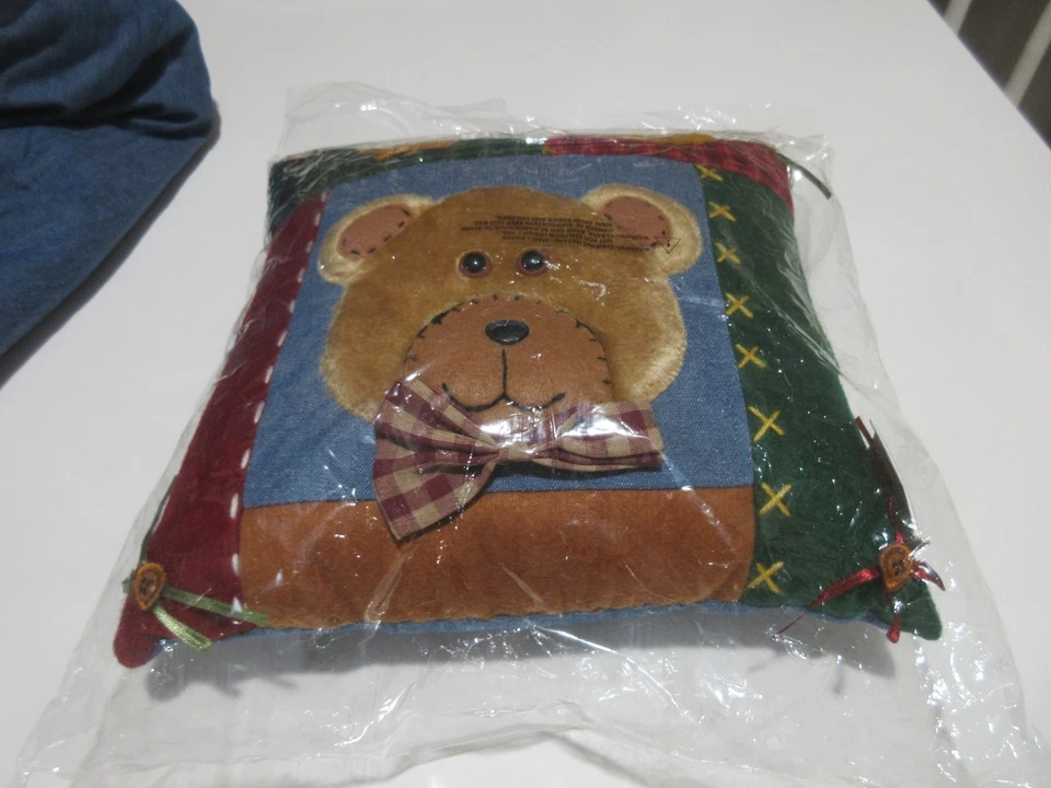 NOS Vtg 90s TEDDY Bear Creations Plush Blanket 3D Quilted Baby Nursery + Pillow - Image 2 of 4