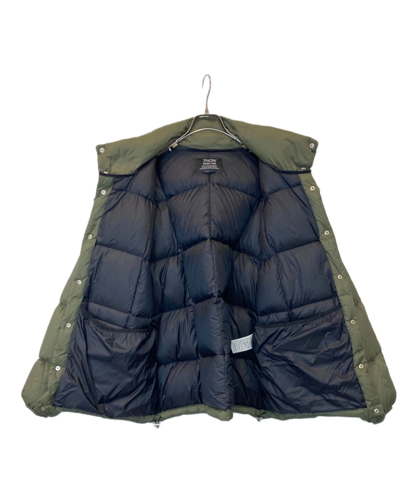 TAION Sports Down Bench Jacket -126WZXST Men's Size M Khaki image 5