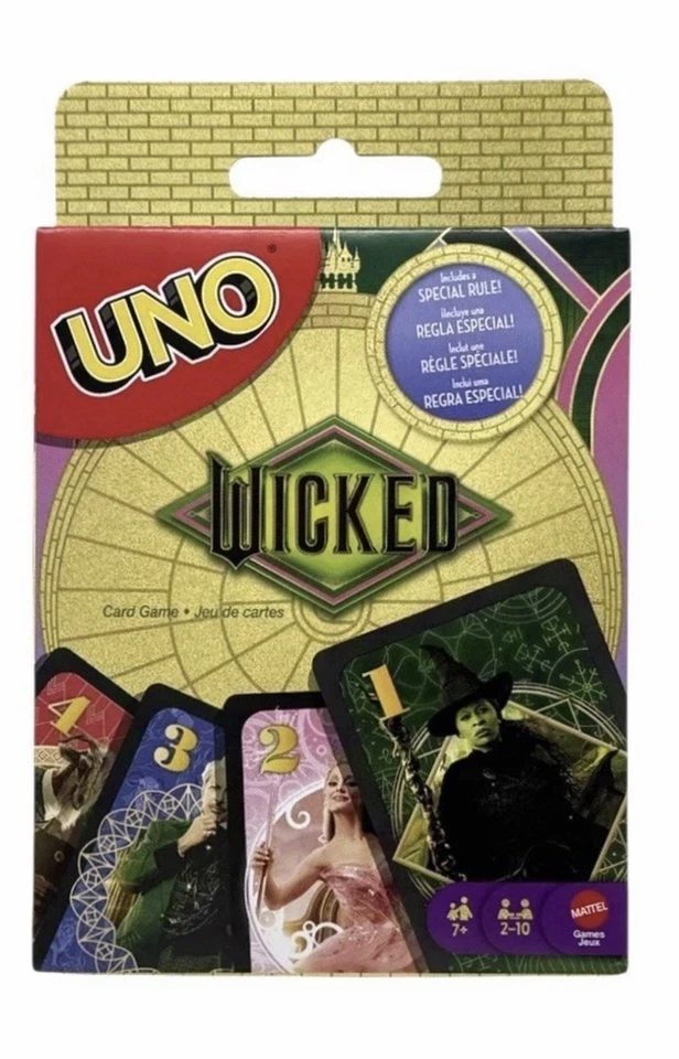 2025 Mattel Games UNO:  Wicked Movie Edition Card Game NEW - Image 2 of 4