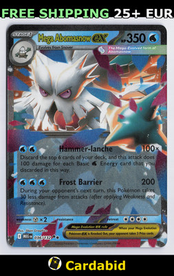 Mega Abomasnow ex - MEG #036/132 ME01: Mega Evolution Holo 5ban Graphics NM