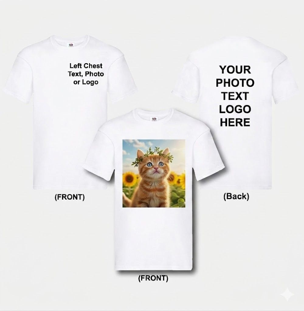 Camiseta Personalizada Impresa Personalizada Tu Texto Foto Logo Fiesta Top