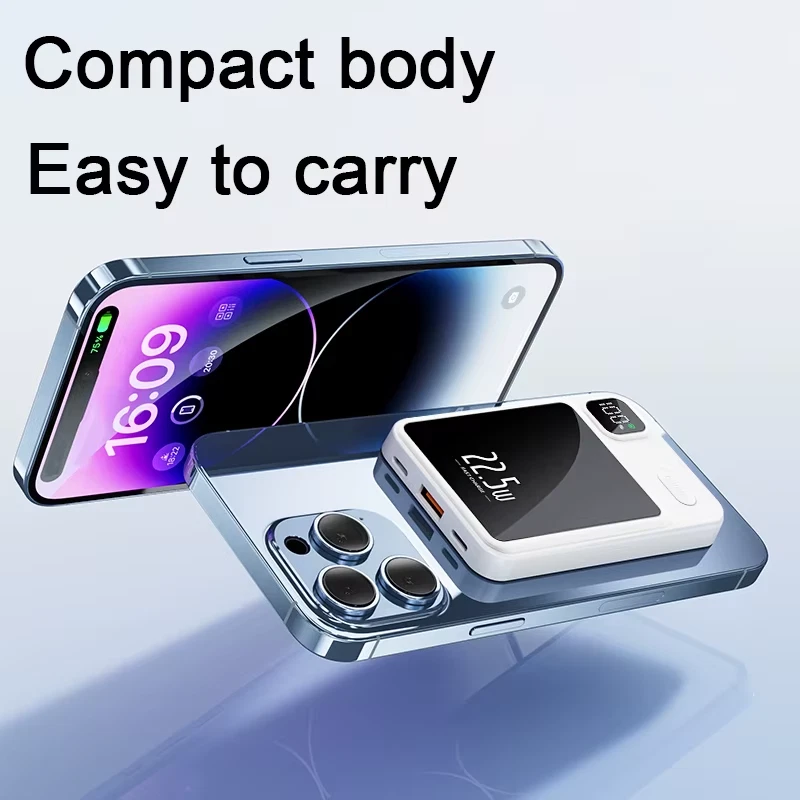 10,000mAh Magnetic Wireless Power Bank with 22.5W Fast Charging for iPhone Samsung