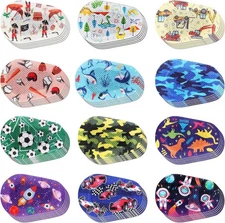 60 Pcs Adhesive Eye Patches for Kids Boys 12 Styles 2.95 x 1.97 Inch Medical 