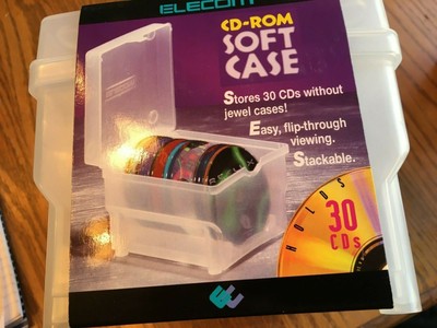 ELECOM 30 CD OR DVD CAPACITY PLASTIC CLEAR STORAGE stackable