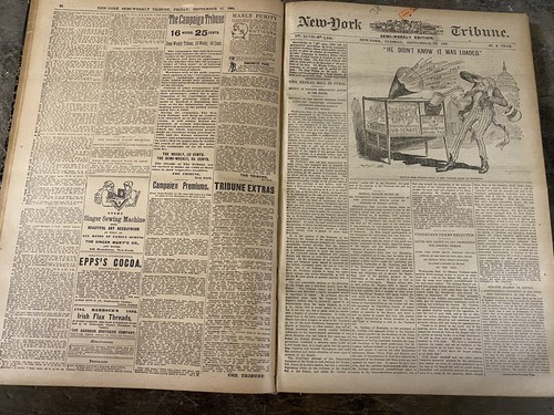 Vintage 1893 July-December Bound Volume New York Tribune Newspaper ~ BK13 - Picture 9 of 18