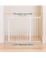 Cumbor 29.7"-46" Baby Gate for Stairs, Mom's Choice Awards Winner, Auto Closed