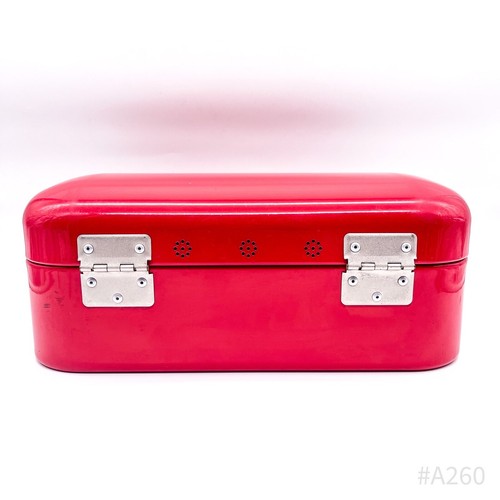 Vintage WESCO Brotkasten Brotbehälter Brotkiste Brotbox Retro | Rot 40x23x15cm - Picture 10 of 12