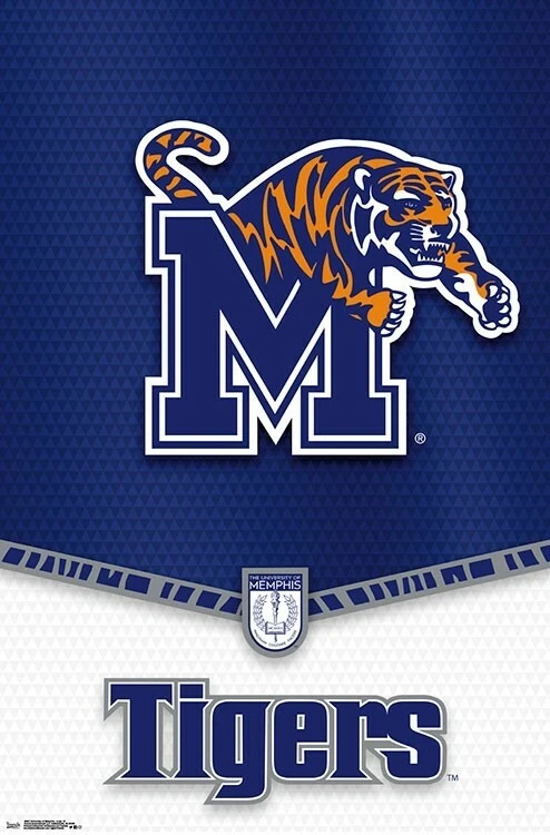 University of Memphis MEMPHIS TIGERS Official NCAA Sports Team Logo 22x34  POSTER