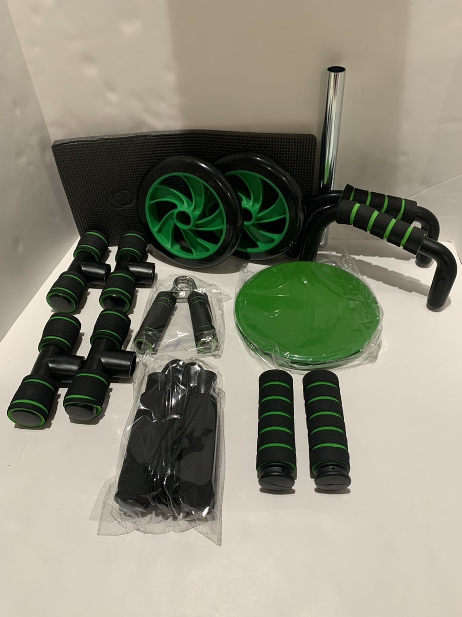 Tomshoo in Fitness Kit Ab Roller Hand Gripper Jump Rope Push Up Bar Mat  Nice