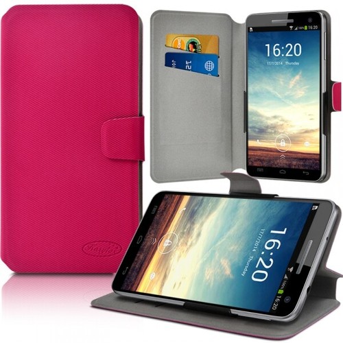 Étui Universel KARYLAX Pour Alcatel 3L - Porte-carte Rose - Pochette Chic