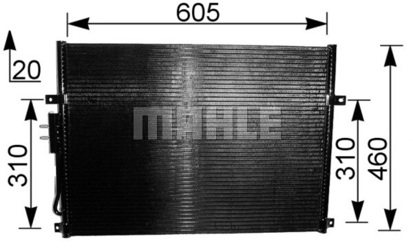 MAHLE AC 219 000S Condenser, air conditioning for JEEP
