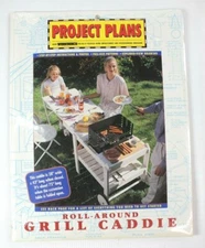 Workbench Project Plans Roll Around Grill Caddie With Extension Table New Sealed